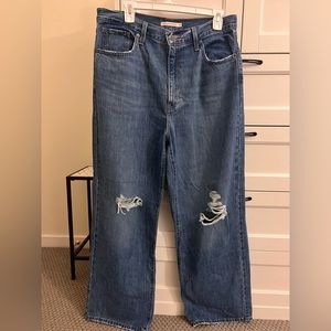HIGH WAISTED STRAIGHT WOMEN'S JEANS